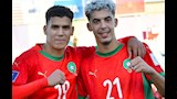 احتفال لاعبي منتخب المغرب للشباب بعد الفوز على فرنسا