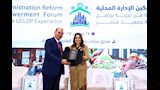 وزيرة التنمية المحلية تكرم الدكتورة هالة السعيد ووزير المالية السابق (4)