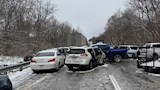 حادث تصادم مروع بين 45 سيارة بولاية إنديانا الأمريكية.. "فيديو وصور"