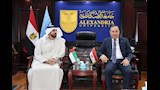 رئيس جامعة الإسكندرية خلال لقاء مع مسئولين إماراتيين وماليزين (1)