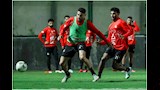 جانب من الحصة التدريبية لمنتخب مصر في مركز المنتخبات الوطنية 