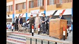 محافظ أسيوط يشهد العروض الفنية والعسكرية لطلاب مدرسة ناصر الثانوية العسكرية ويضع إكليل الزهور
