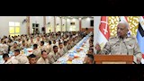 وزير الدفاع والإنتاج الحربى يشارك مقاتلى الجيش الثانى الميدانى تناول وجبة الإفطار  (1)