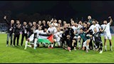 احتفال لاعبي منتخب فلسطين