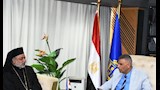 وفد الأقباط الكاثوليك يقدم التهنئة لمحافظ أسوان بمناسبة عيد الفطر المبارك 