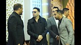 تامر حسني  ومصطفى قمر في عزاء والدة زوجة رامي صبري