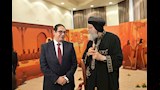 رئيس جامعة القاهرة يزور البابا تواضروس الثاني بالكاتدرائية للتهنئة بعيد القيامة (3)