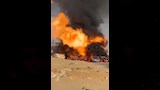 انفجار خط غاز على طريق الواحات