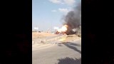انفجار خط غاز على طريق الواحات