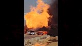 انفجار خط غاز على طريق الواحات