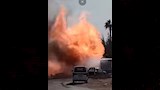 انفجار خط غاز على طريق الواحات