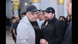 بيومي فؤاد في عزاء زوجة نضال الشافعي 