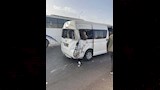 تهشم الميكروباص في الحادث 
