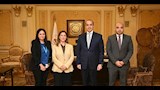 استقبال المستشار محمود فوزي وزير الشئون النيابية الدكتورة حنان حمدان (1)