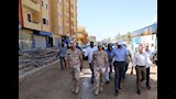 محافظ أسوان يتفقد مشروع تطوير وتجميل طريق السادات