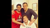 أولاد رامي إمام مع عمهم محمد عادل إمام