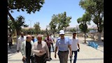  المحافظ يتفقد الحدائق