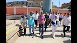 محافظ المنيا يتفقد محطة صرف صحي بقرية بردنوها 