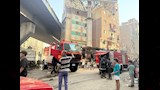 حريق بجوار سور مترو رمسيس 