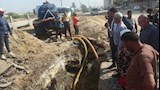 انتهاء أزمة كسر خط المياه الرئيسي بالدقهلية (2)