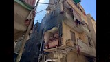  انهيار أجزاء من عقار في المنصورة (4)