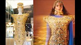 أغلى فستان مصنوع من الذهب في العالم