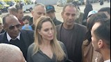أنجلينا جولي خلال زيارتها اليوم لمعبر رفح (4)