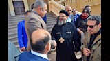 استقبال راعي الكنيسة للوفد