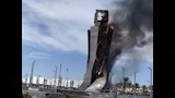 حريق ميدان الساعة بحي الضواحي في بورسعيد٣