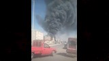 حريق هائل في مصنع بالسادات