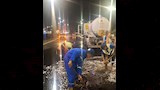 سحب المياه من الشوارع 