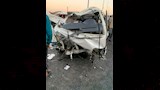 حادث تصادم سيارة أجرة وربع نقل أعلى كوبري قها (7)