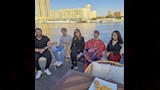 نسرين أمين مع أحمد حلمي في كواليس تصوير فيلم واحد تاني
