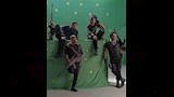 نسرين أمين في كواليس فيلم صقر وكناريا