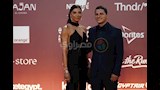 عمرو منسي وزوجته في حفل افتتاح الجونة السينمائي