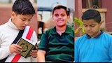 أصدقاء الطالب "آدم" يوزعون أرز بلبن بالمقابر في أول جمعة على رحيله -صور