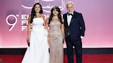 روجينا وأشرف زكي مع ابنتهما مريم في مهرجان الجونة السينمائي (5)