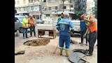 هبوط أرضي في سيدي بشر بالإسكندرية (1)