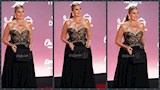 يسرا بإطلالة أنيقة بالأسود والبيج في مهرجان الجونة السينمائي