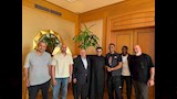 محمد رمضان مع تركي أل الشيخ واحمد مراد و صادق الصباح
