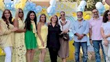 دينا بإطلالة خضراء لافتة في عيد ميلاد ابنة دنيا عبدالعزيز