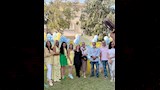 دينا بلوك أخضر جذاب وشال أصفر (2)