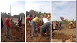 بالصور- إزالة مجرى مياه بناه الفلاحون على نفقتهم الخاصة يثير الجدل في المنوفية