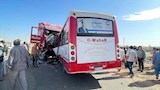إصابة ركاب في تصادم أتوبيس ونقل ثقيل ببني سويف (2)