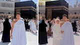حودة بندق يؤدي مناسك العمرة بصحبة زوجته قبل حفله في جدة