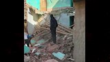 انهيار منزل مكون من 3 طوابق بقرية في أبو قرقاص بالمنيا (1)