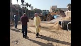 إصلاح هبوط أرضى بشارع كريستال عصفور في شبرا الخيمة (3)