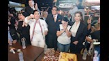 هاني رمزي ووفاء عامر ومنال سلامة وبوسي شلبي  في عيد ميلاده