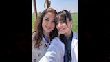 كندة علوش مع ياسمينا العبد في كواليس التصوير