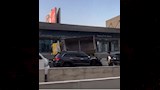 انقلاب سيارة نقل أعلى الطريق الدائري بالمعادي